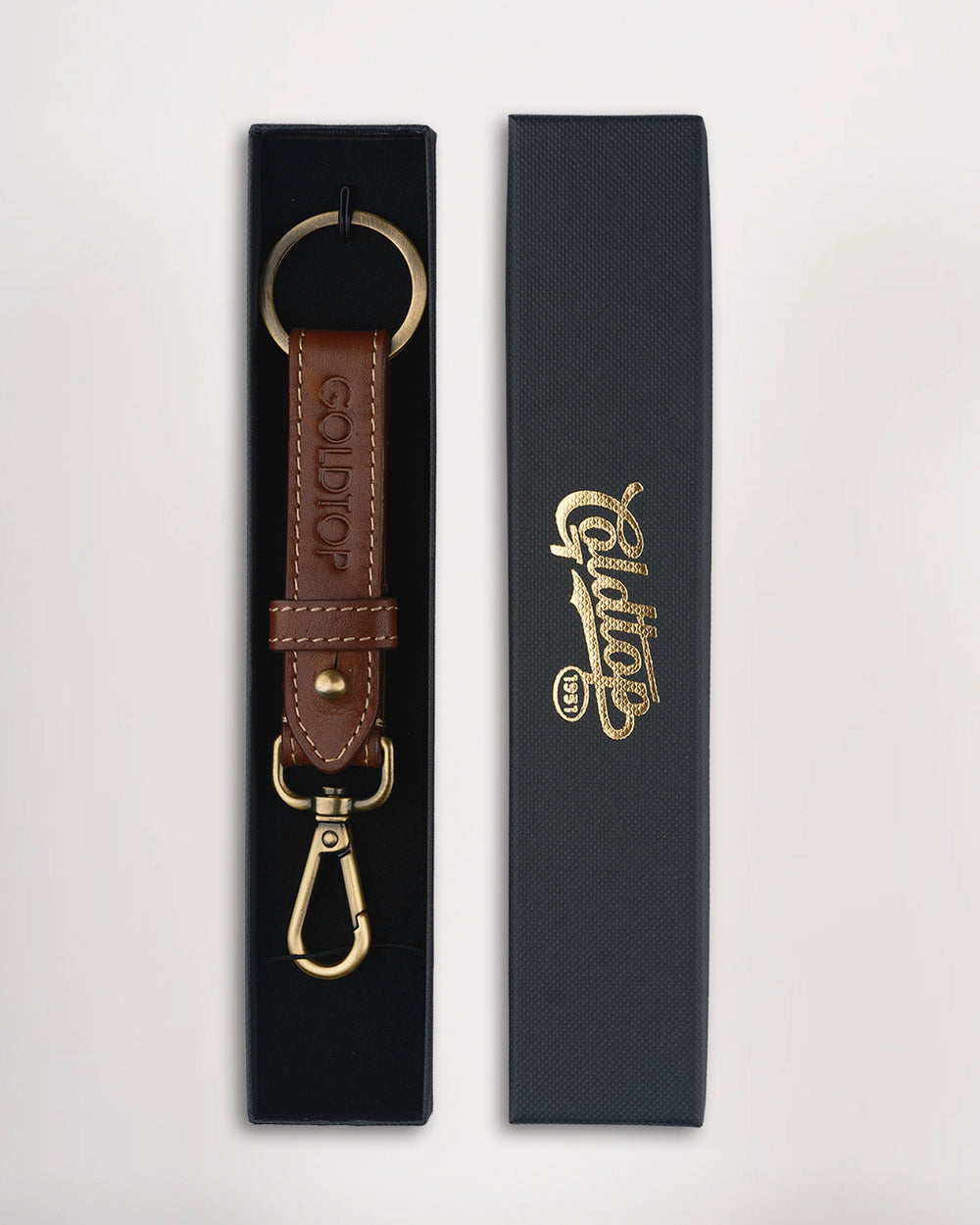 Leather Belt Loop Keyring (Slim)