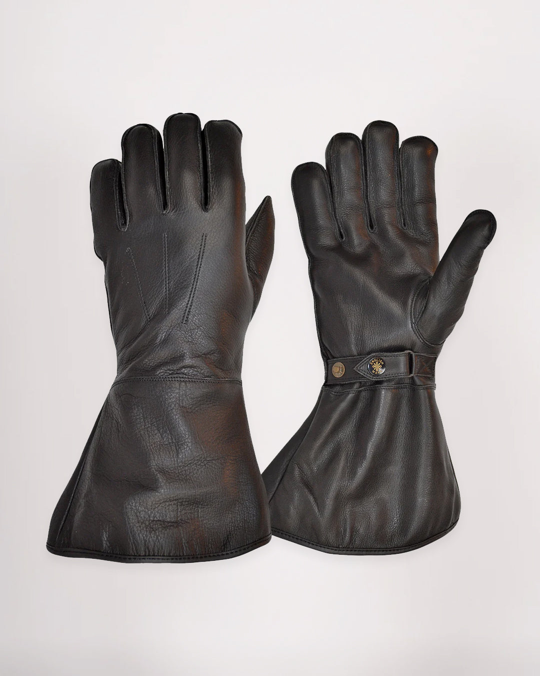 Goldtop Classic Fleece Lined Leather Gauntlets CE Certified