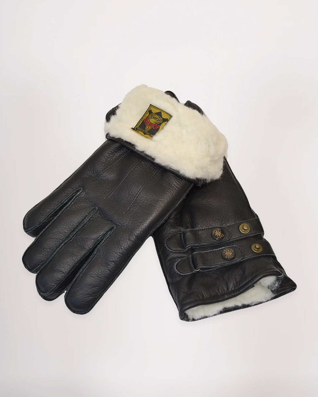 Twin Strap Merino Wool Lined Cafe Racer Gloves