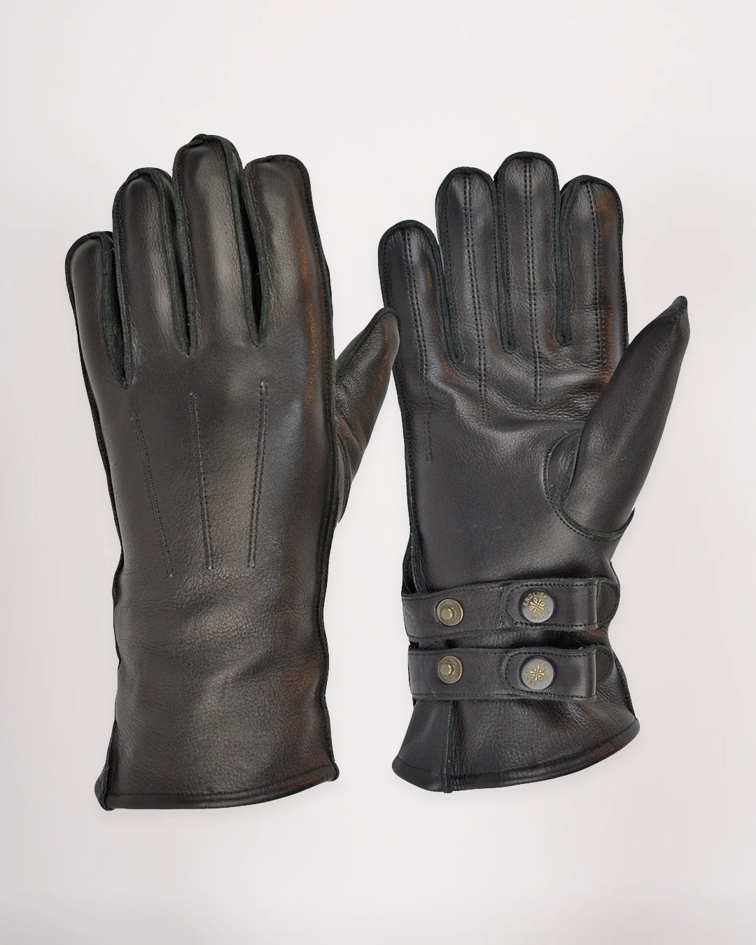 Twin Strap Fleece Lined Cafe Racer Gloves