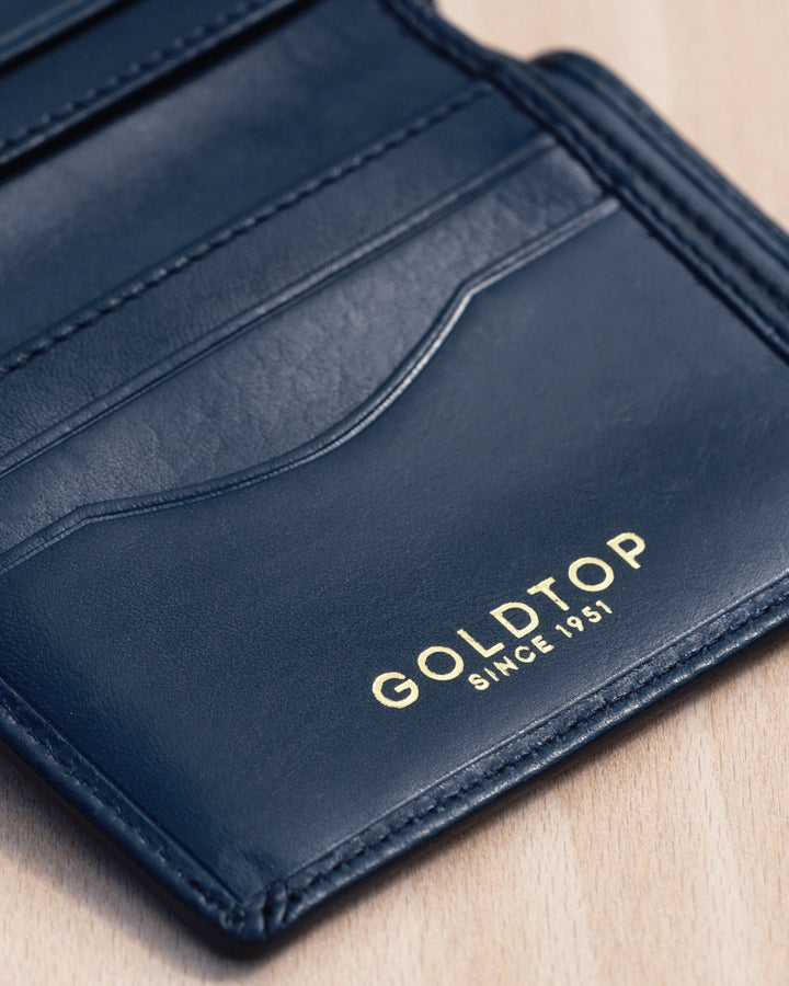 Vertical Leather Bifold Wallet