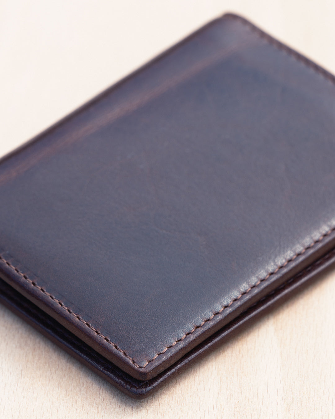 Vertical Leather Bifold Wallet