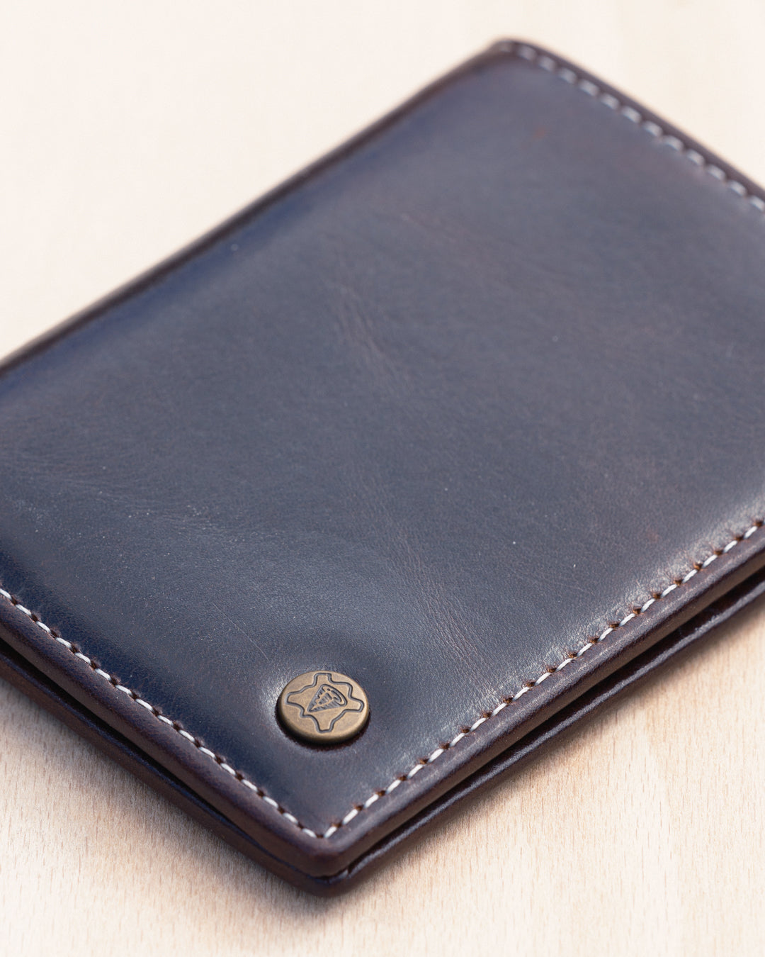 Vertical Leather Bifold Wallet