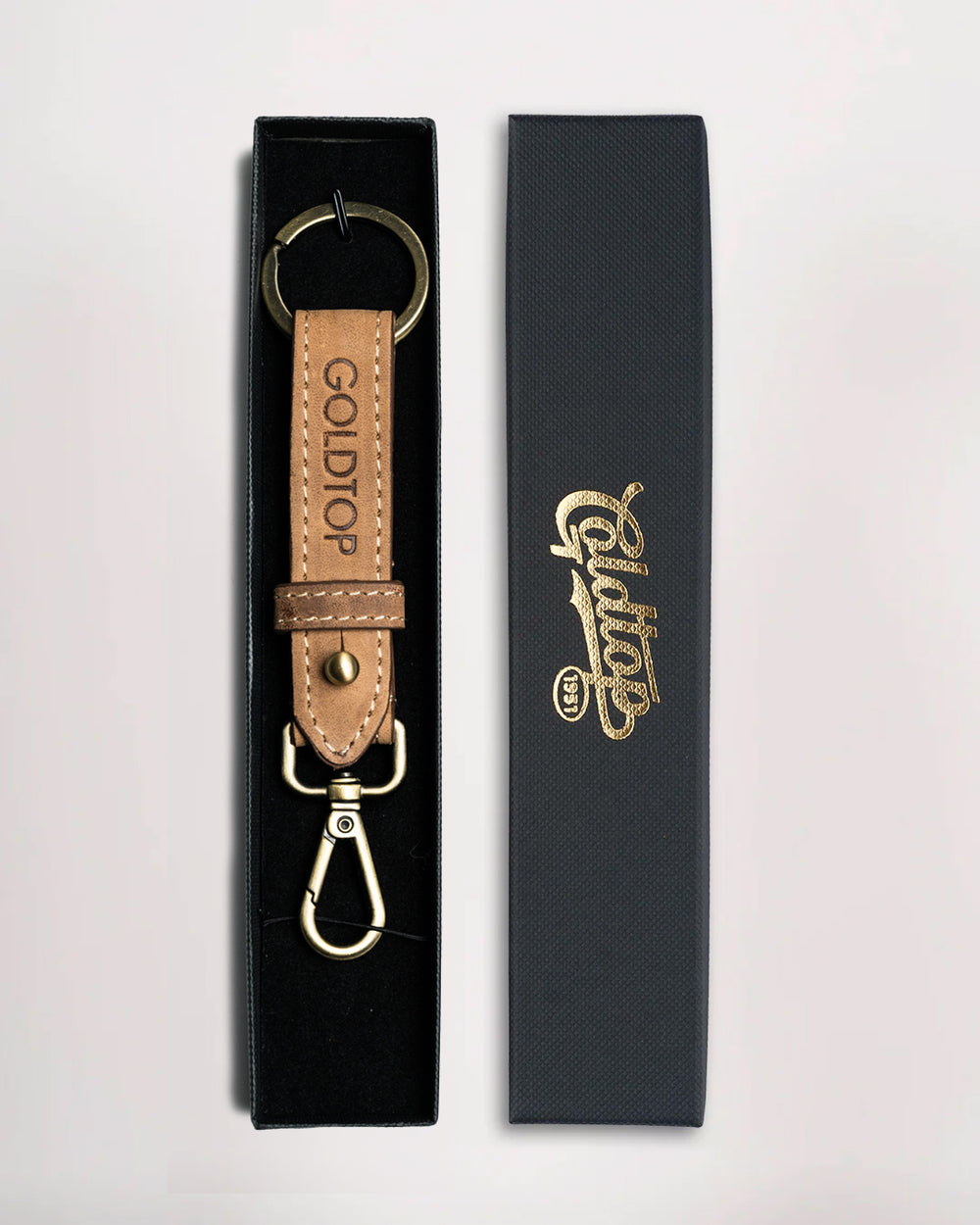 Leather Belt Loop Keyring (Slim)