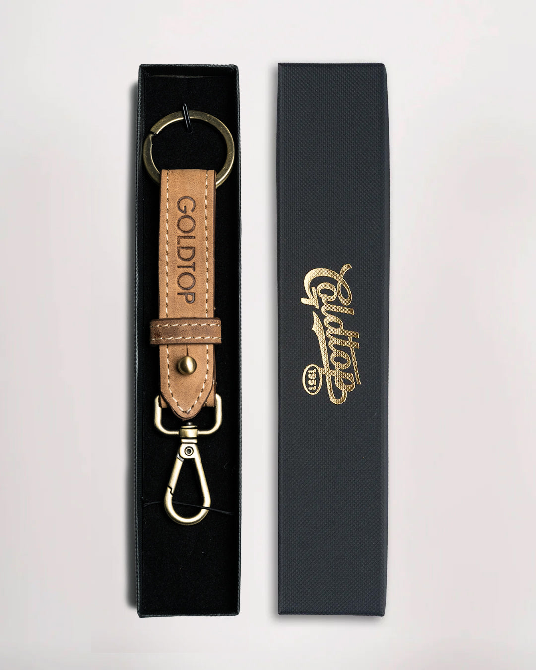 Leather Belt Loop Keyring (Slim)