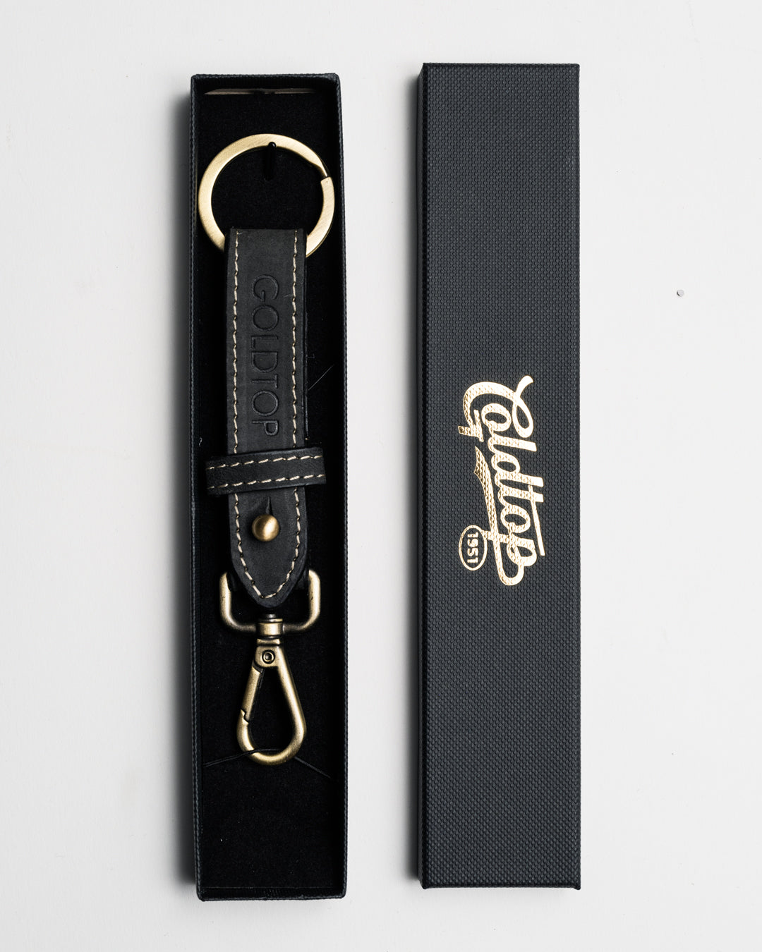 Leather Belt Loop Keyring (Slim)