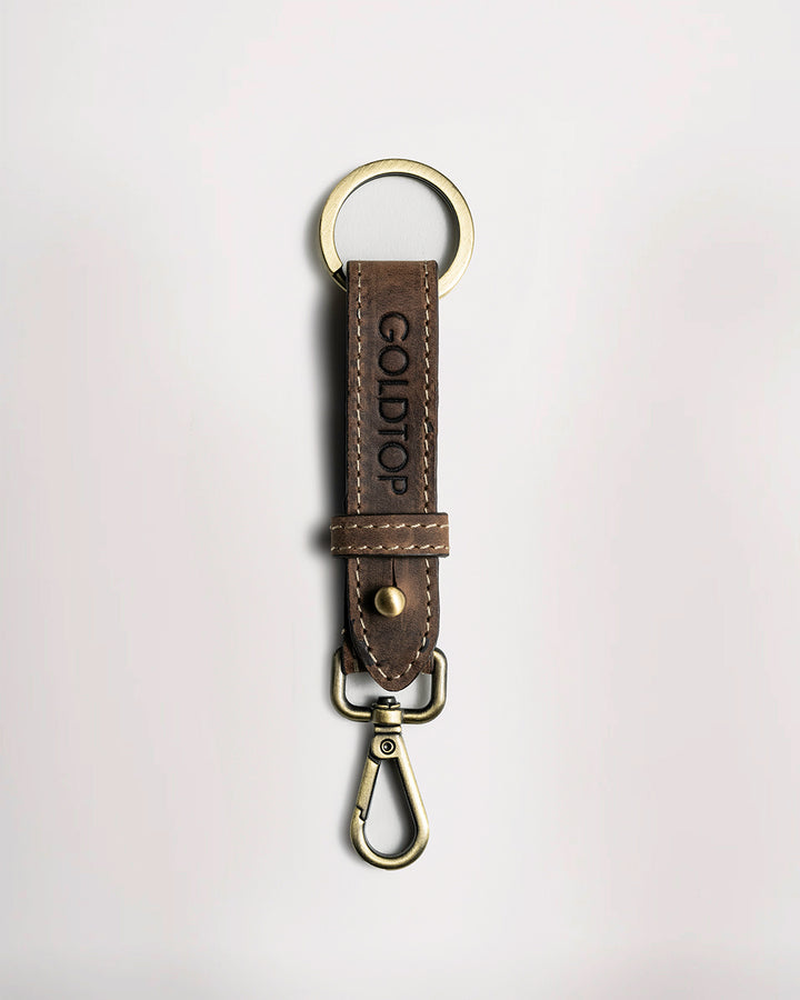 Leather Belt Loop Keyring (Slim)