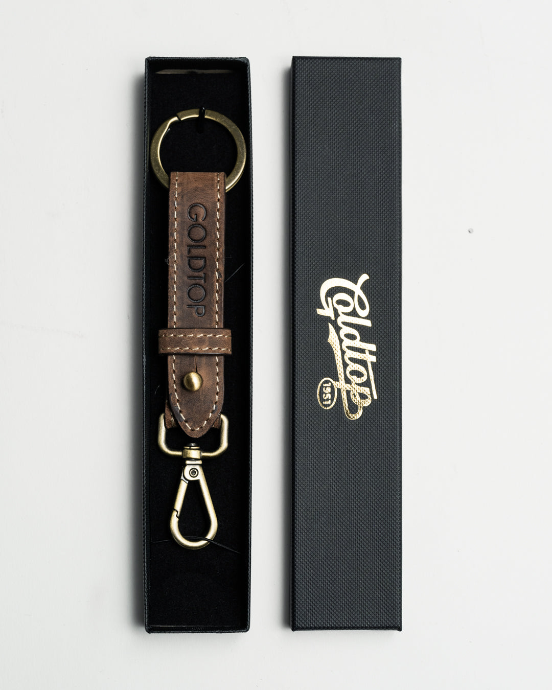 Leather Belt Loop Keyring (Slim)