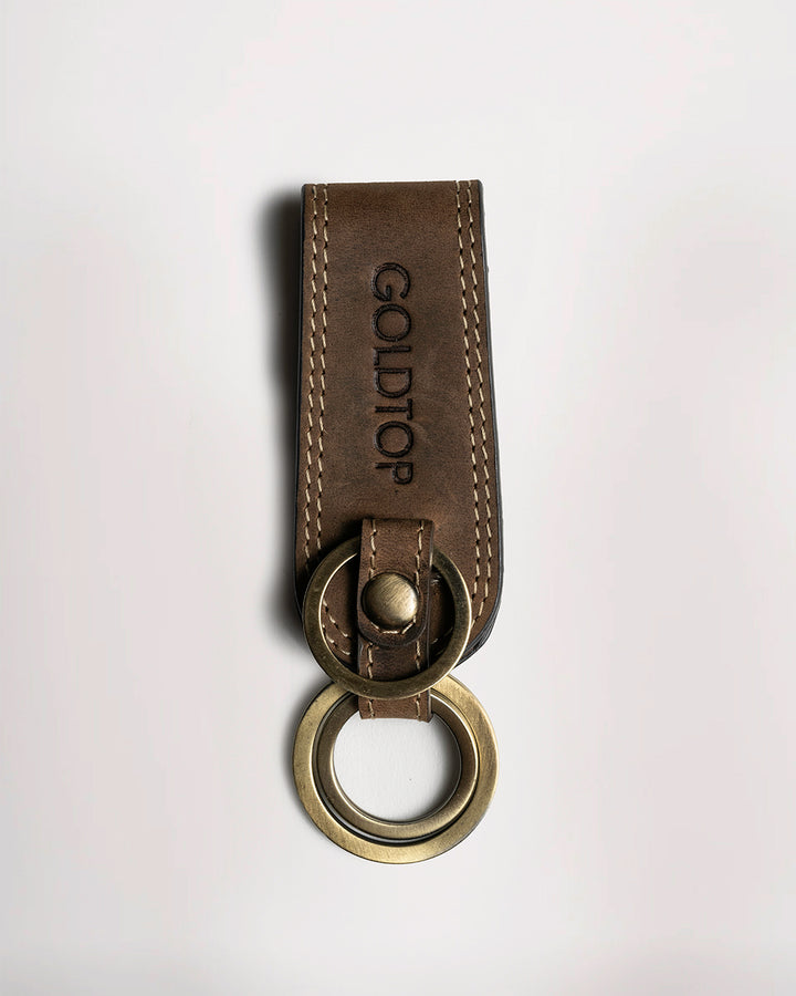 Leather Belt Loop Keyring (Wide)