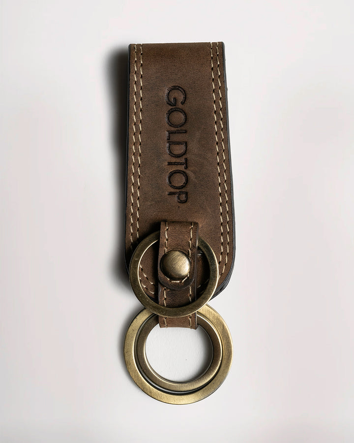 Leather Belt Loop Keyring (Wide)