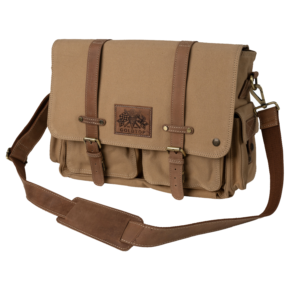 Goldtop Canvas Crossbody Satchel - Main Image