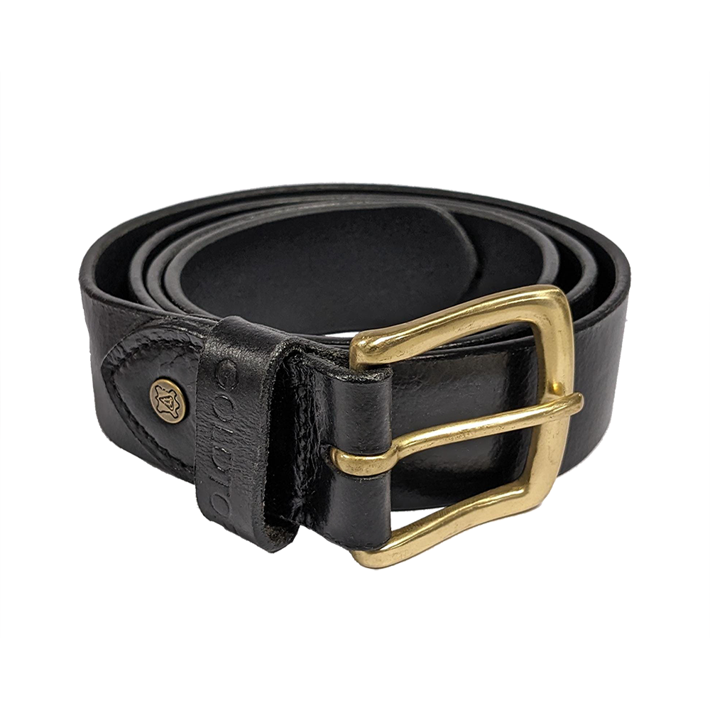 Goldtop  100% Leather Belt with Brass Buckles