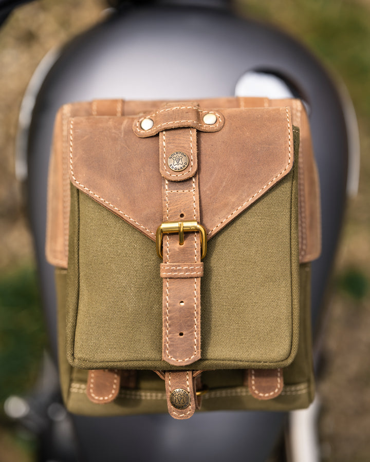 Canvas & Leather Tank Bag - Small