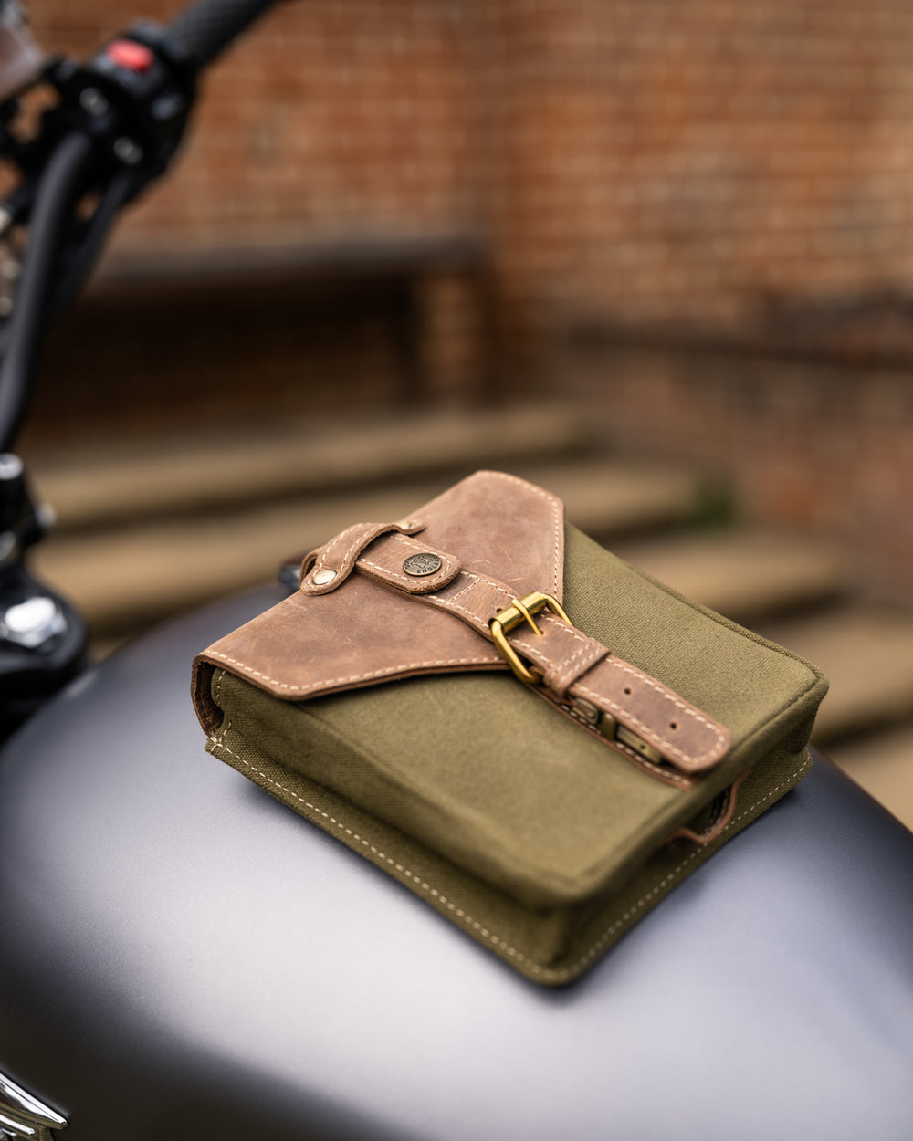 Canvas & Leather Tank Bag - Small