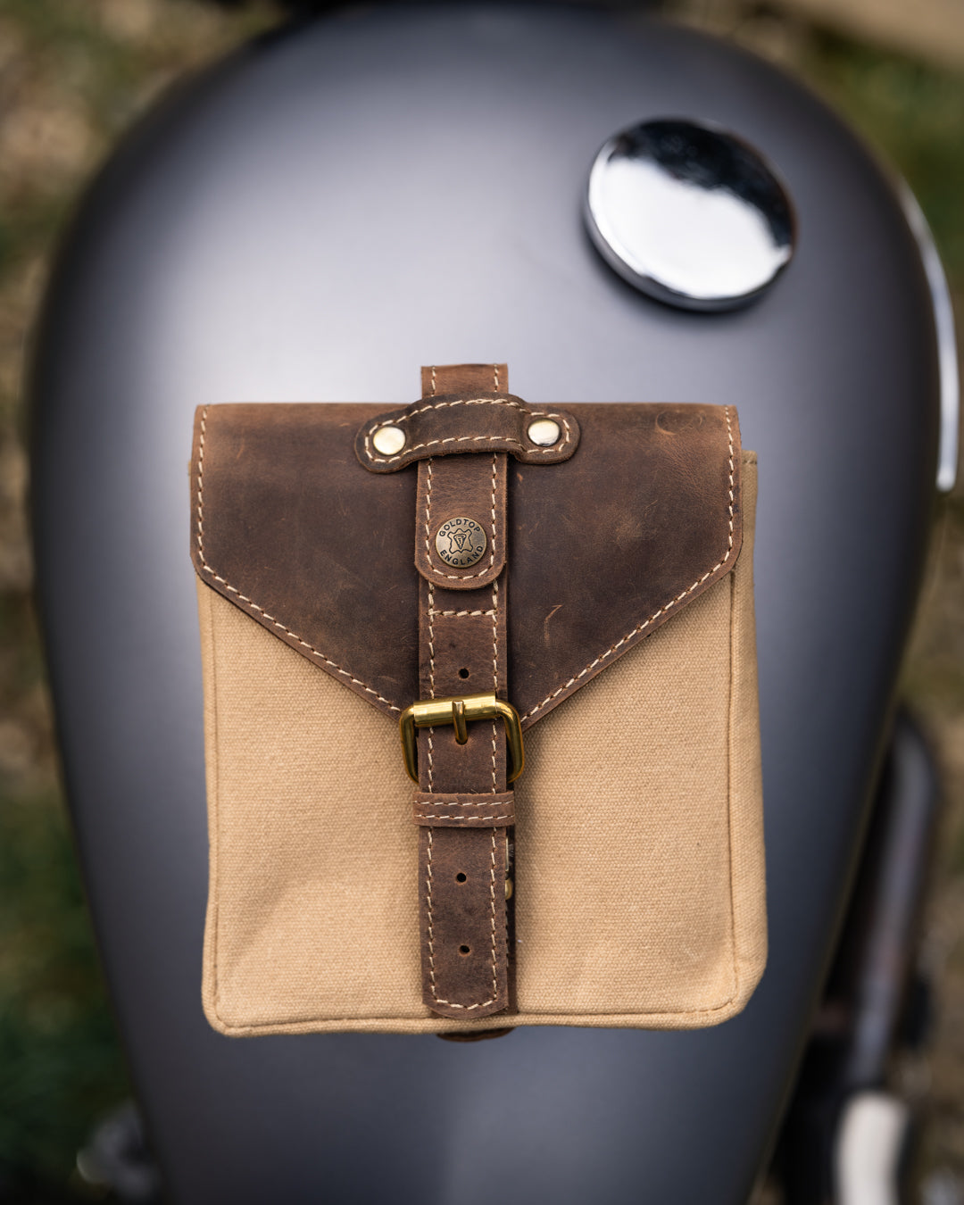 Canvas & Leather Tank Bag - Small