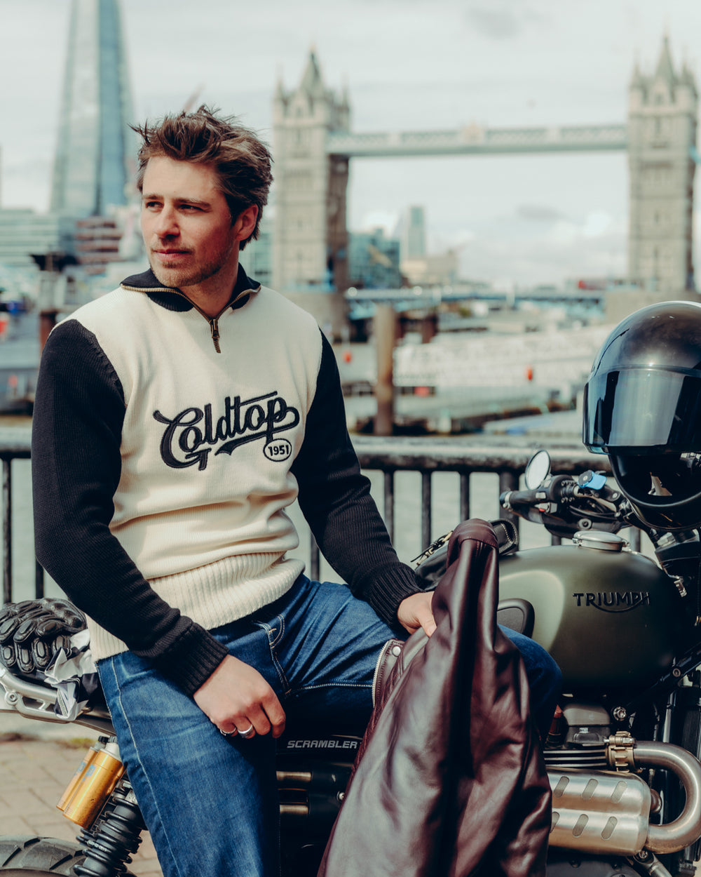 1920s Motorcycle Racing Sweater