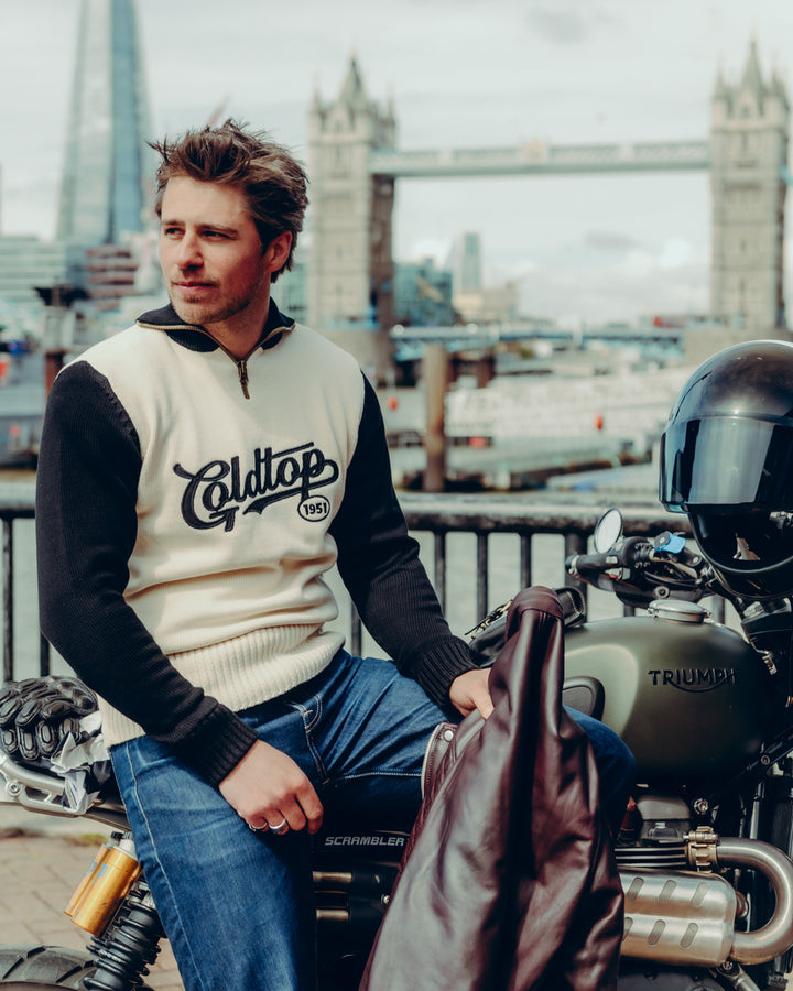 1920s Motorcycle Racing Sweater