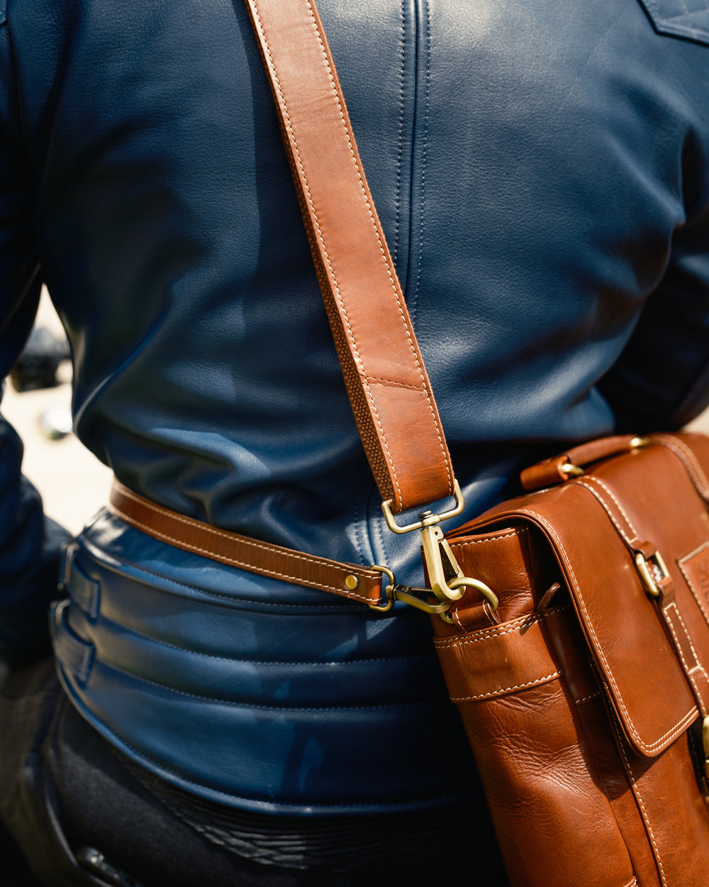 Leather Safety Waist Strap for Bags
