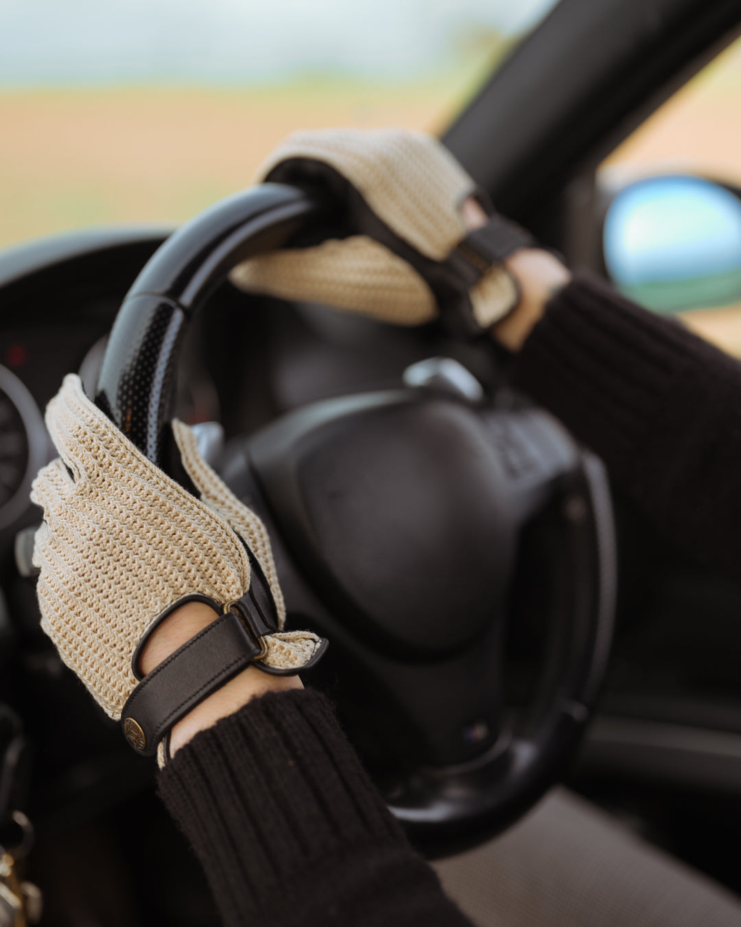 Deerskin Leather String Back Driving Gloves