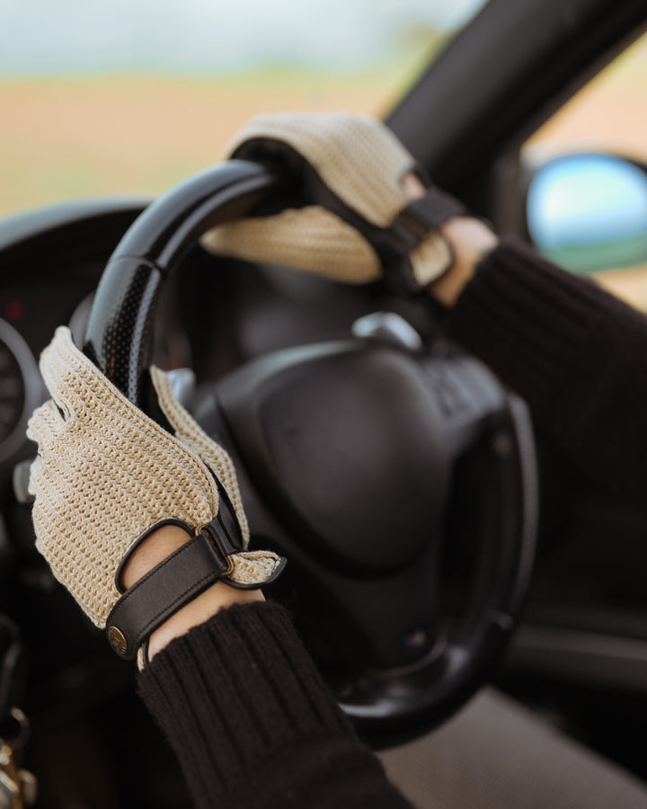 Deerskin Leather String Back Driving Gloves