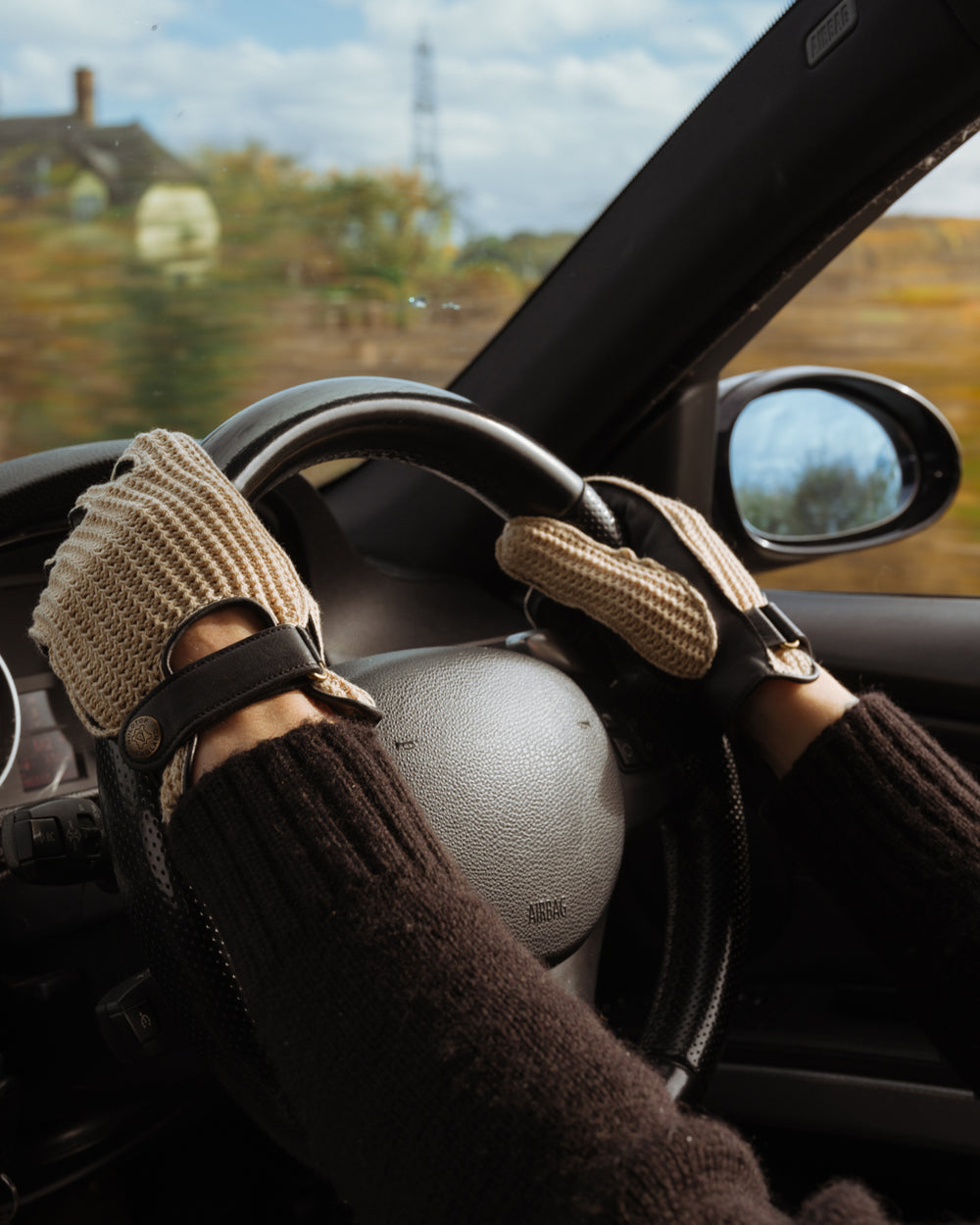Deerskin Leather String Back Driving Gloves