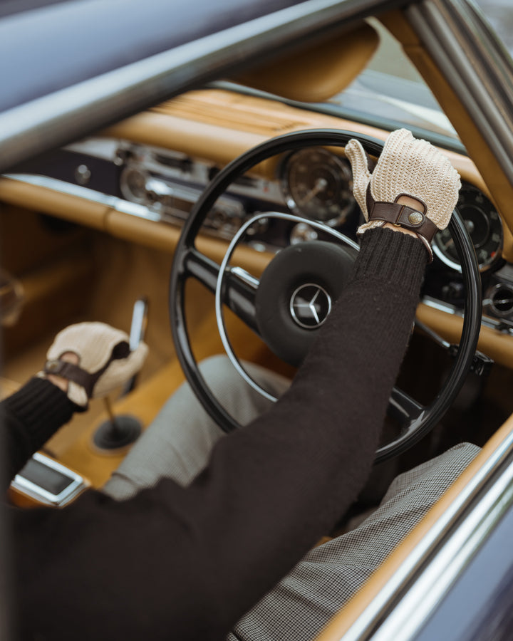 Deerskin Leather String Back Driving Gloves