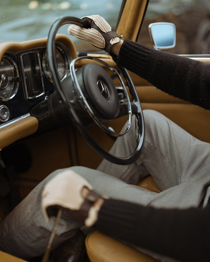 Deerskin Leather String Back Driving Gloves
