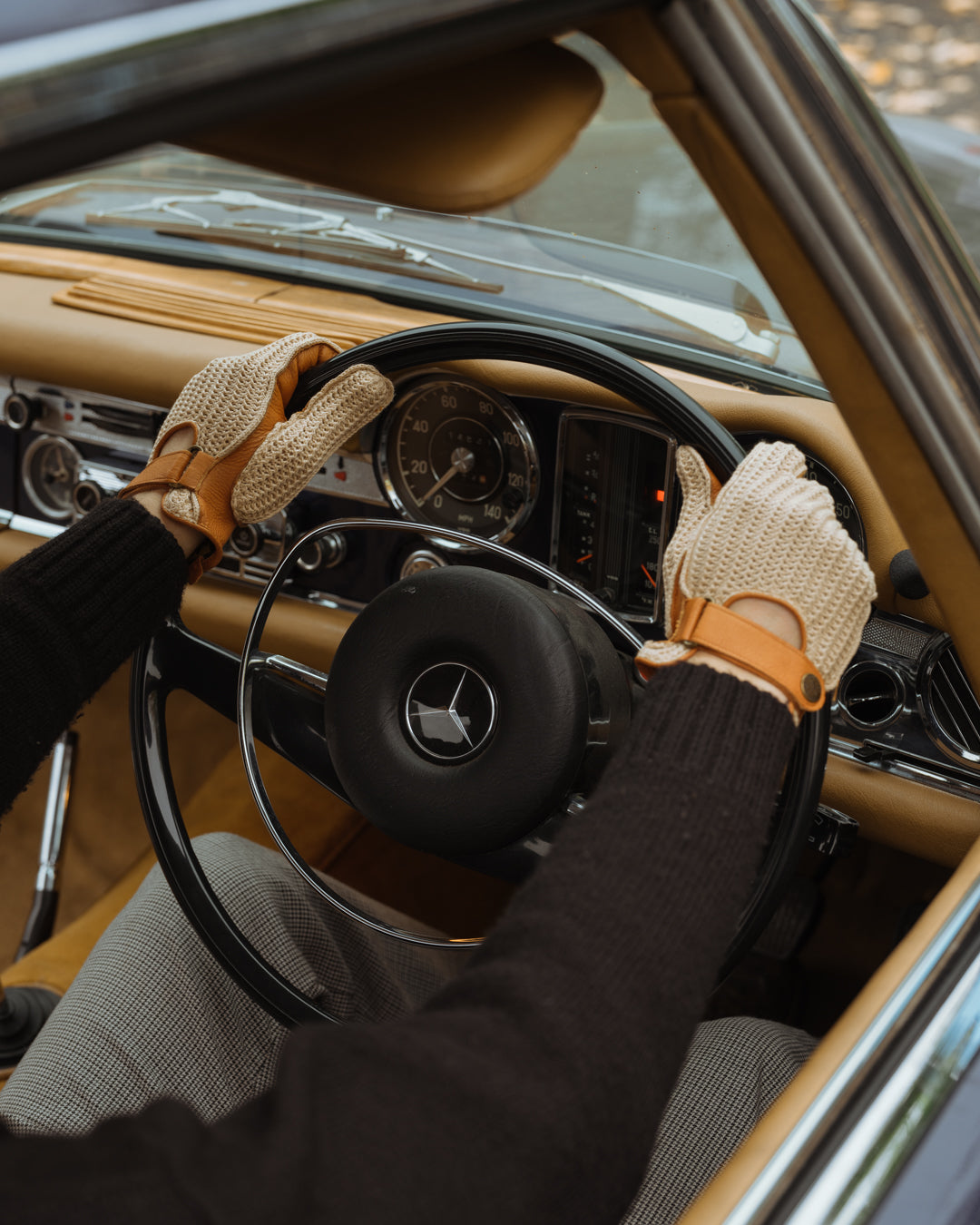 Deerskin Leather String Back Driving Gloves