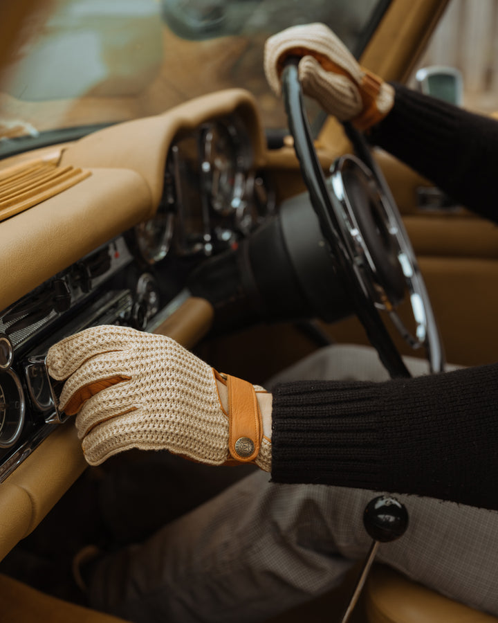 Deerskin Leather String Back Driving Gloves