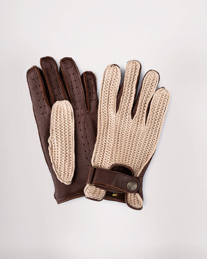 Deerskin Leather String Back Driving Gloves