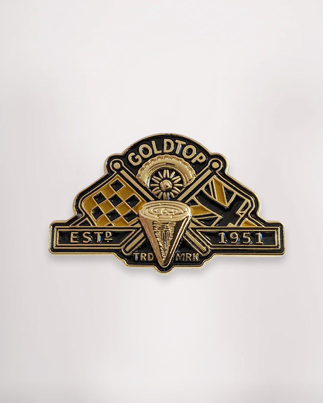 Goldtop Enamel Badge Pin