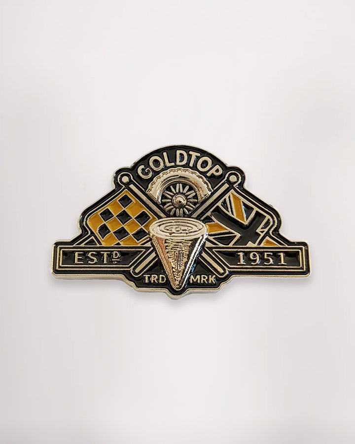 Goldtop Enamel Badge Pin