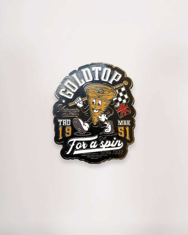 Goldtop Enamel Badge Pin