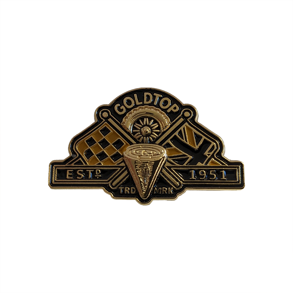 Goldtop Enamel Badge Pin