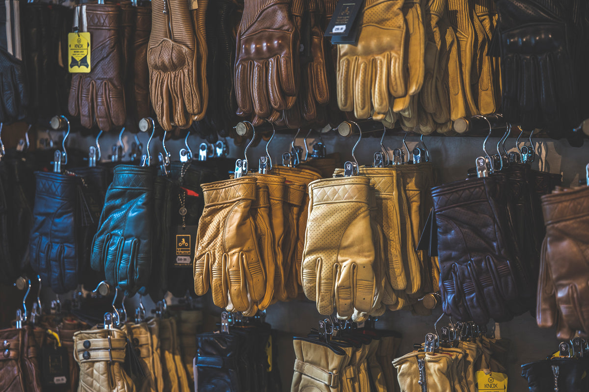 Goldtop leather motorcycle gloves