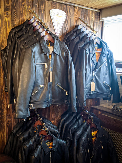 Full grain leather, hung and ready to try