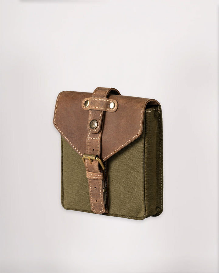 Canvas & Leather Tank Bag - Small