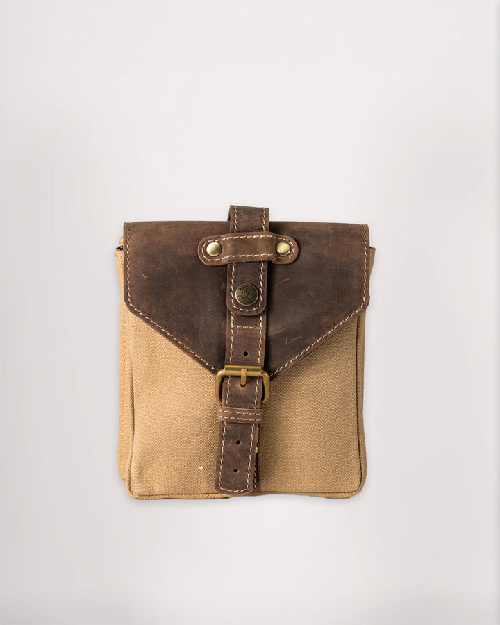 Canvas & Leather Tank Bag - Small