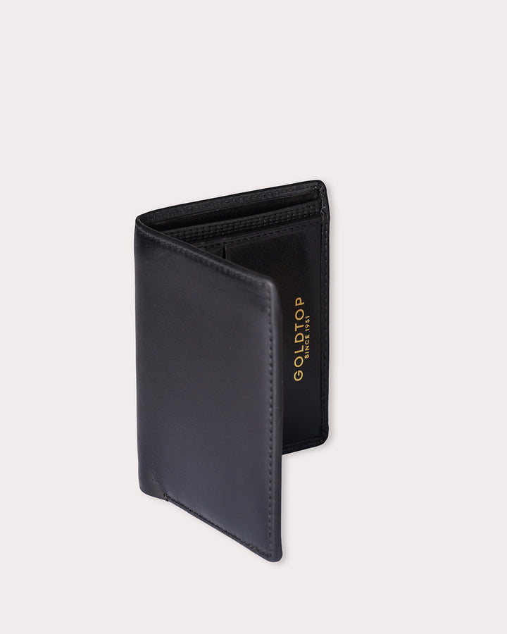 Vertical Leather Bifold Wallet