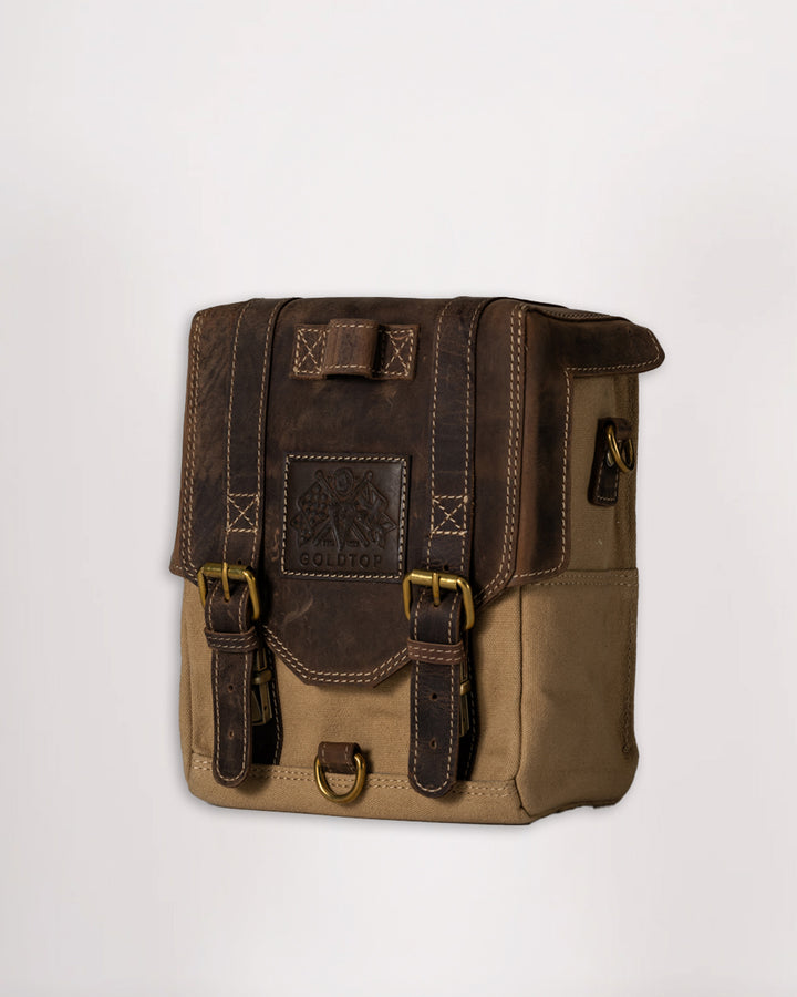 Canvas & Leather Tank Bag - Large