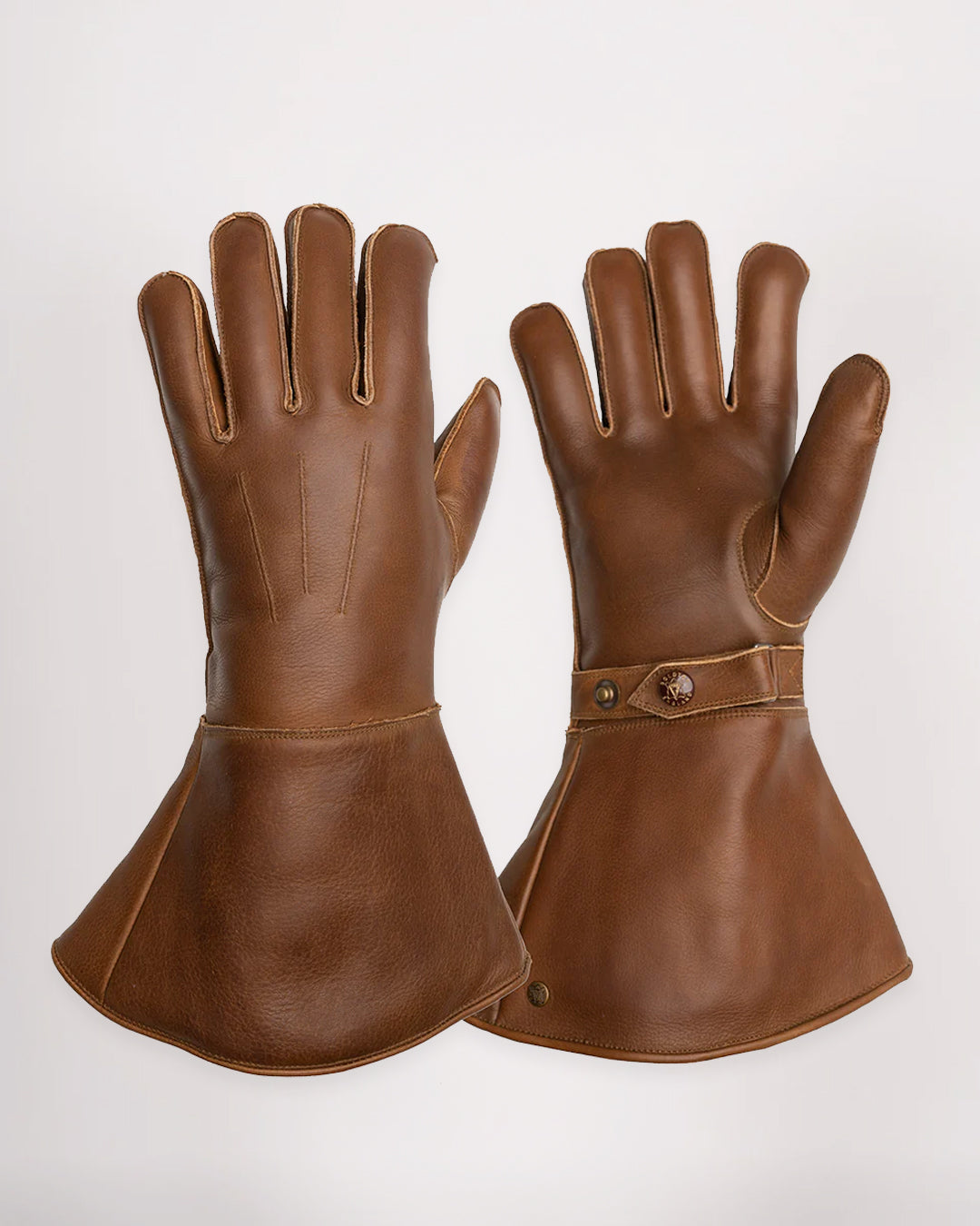 Goldtop | Classic Merino Wool Lined Leather Gauntlets - CE
