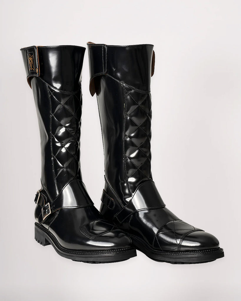 Goldtop | The Quilted Trophy Motorcycle Boots