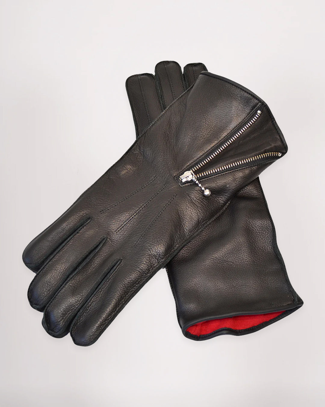 Goldtop Zipped Fleece Lined Cafe Racer Motorcycle Gloves
