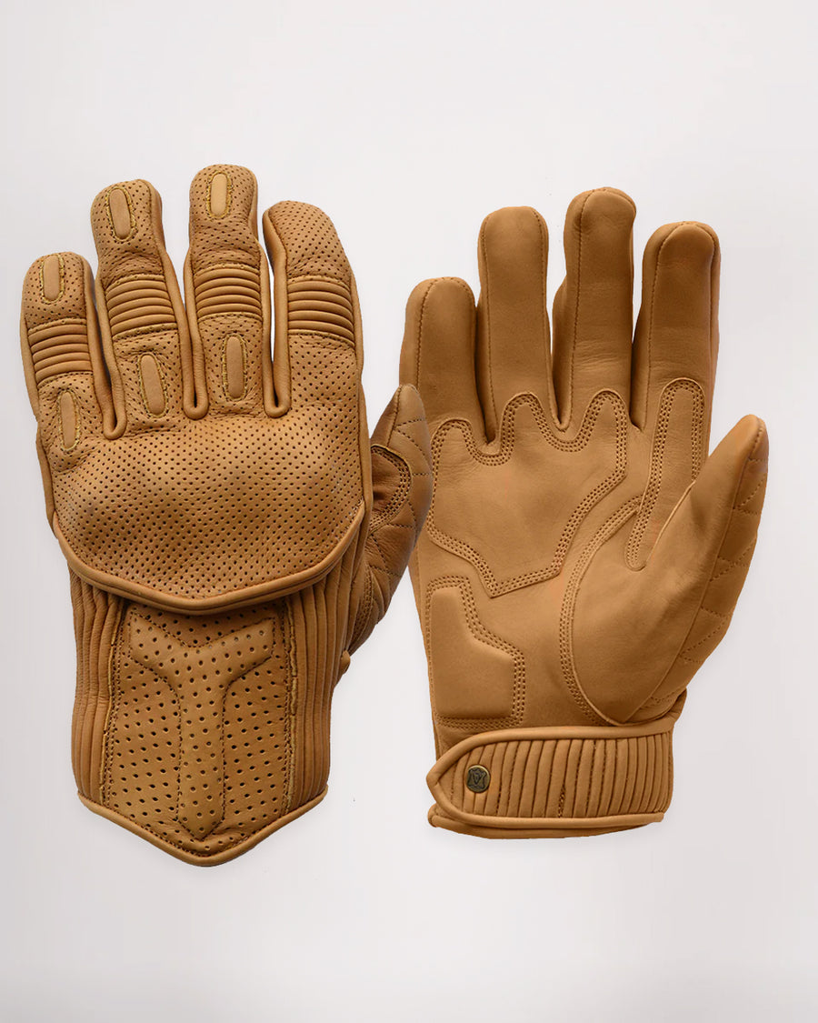 Guanti Moto In Pelle Per Uomo Goldtop - Stile Bobber/café Racer, Foderati In Pile, Con Protezioni Knox, Taglia Generosa