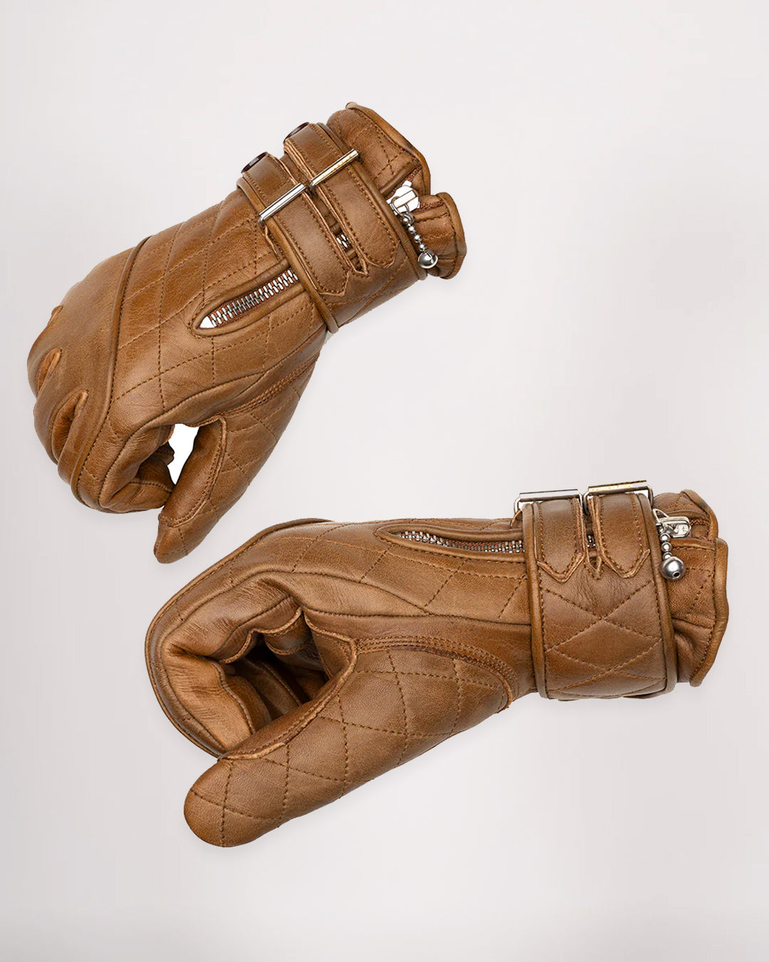 cafe racer handschuhe Goldtop | Quilted Cafe Racer Gloves