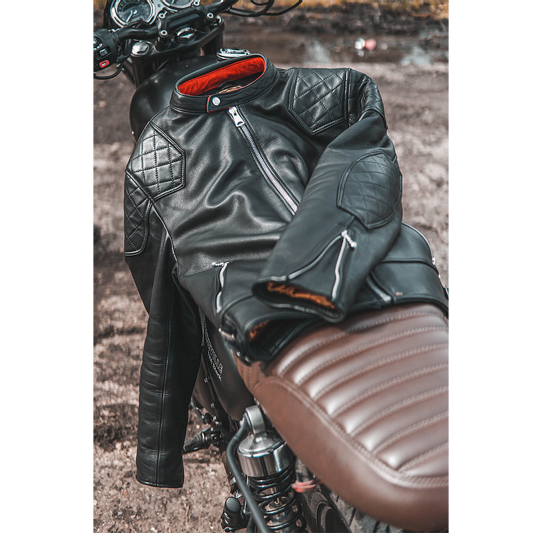 Cafe style 2025 motorcycle jacket