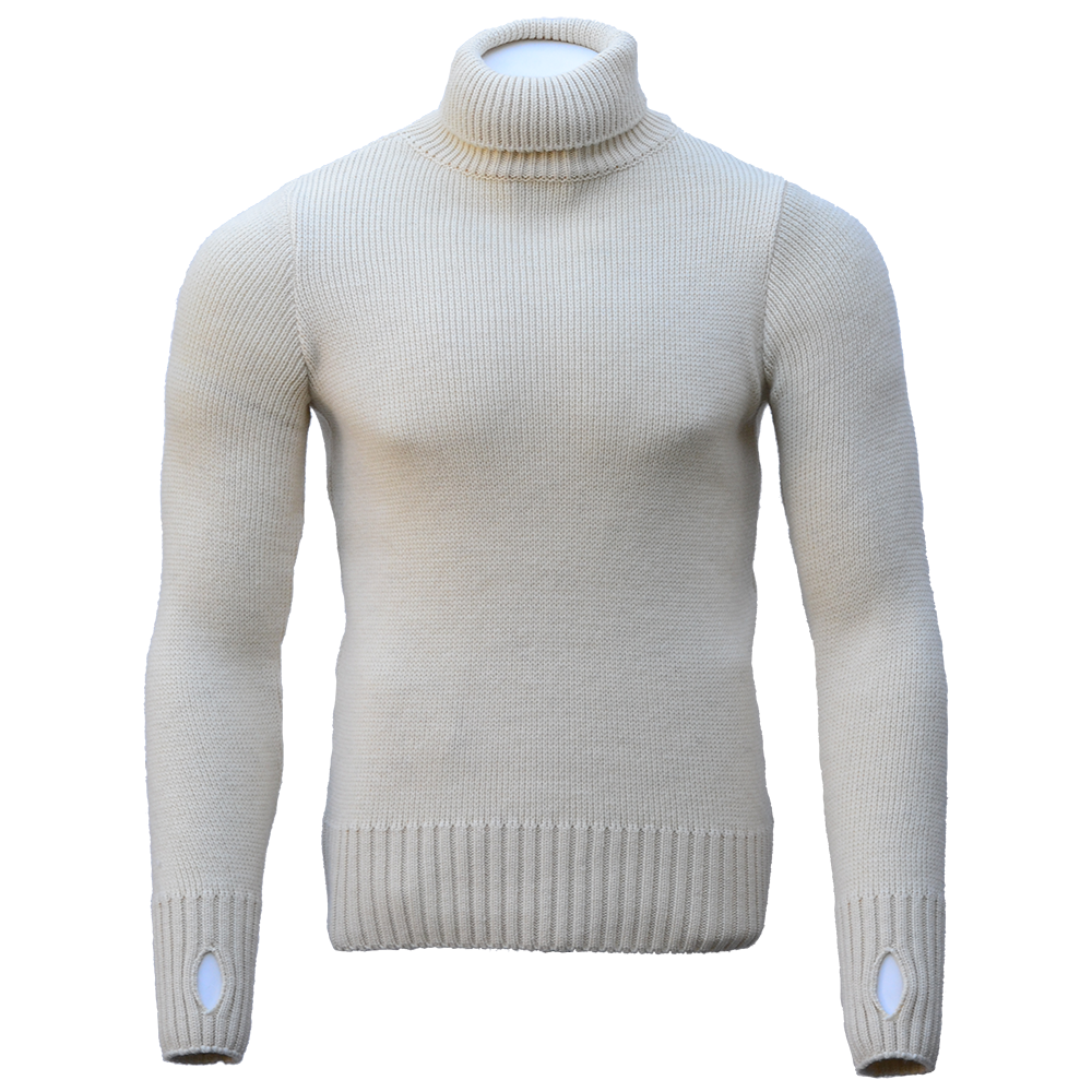 100 Merino Wool Fitted Submariner Sweater
