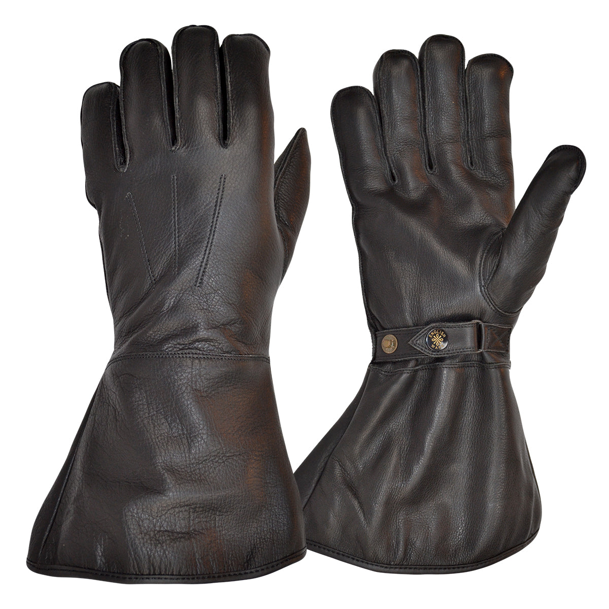 Goldtop Classic Fleece Lined Leather Gauntlets CE Certified