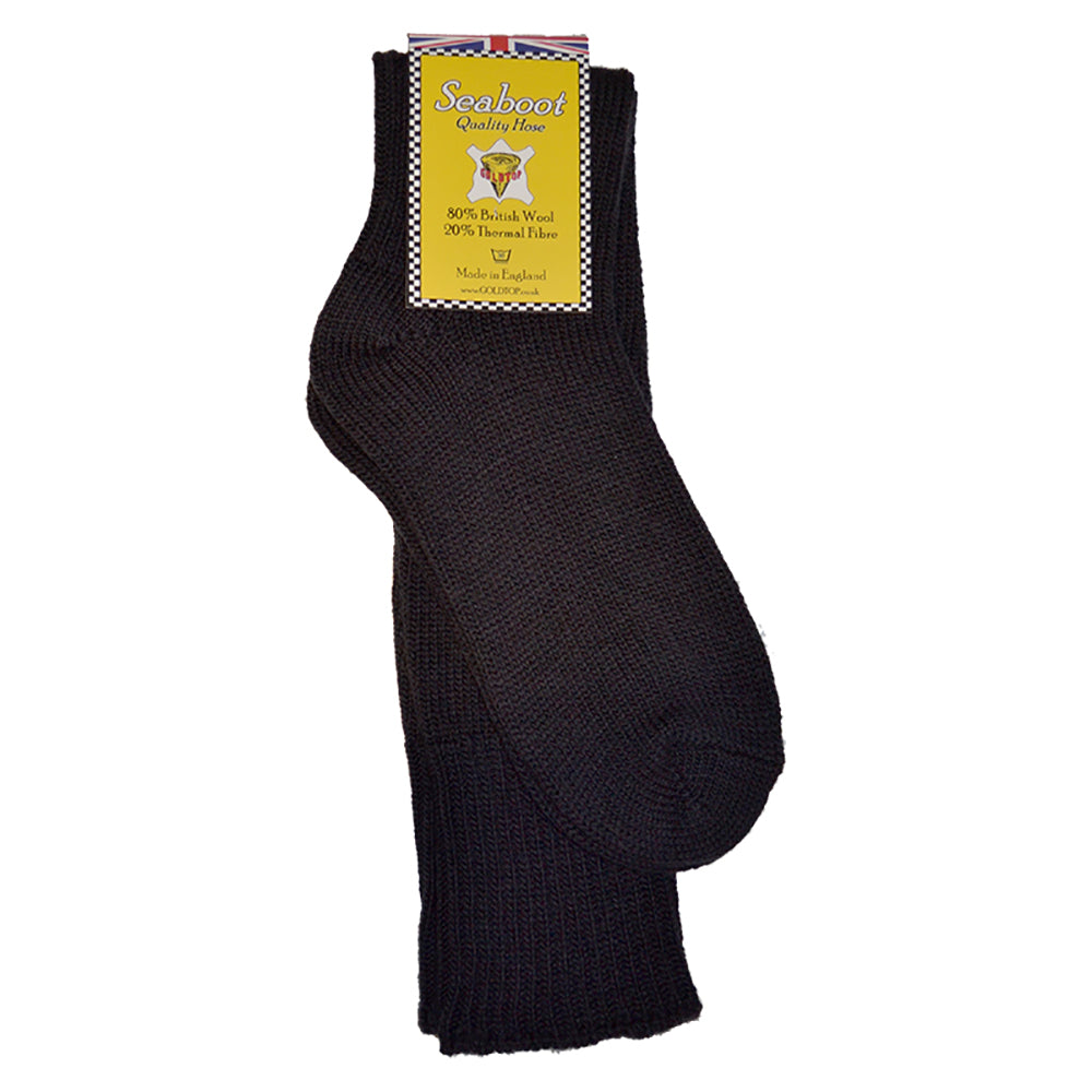 80% Wool Seaboot Socks - Black