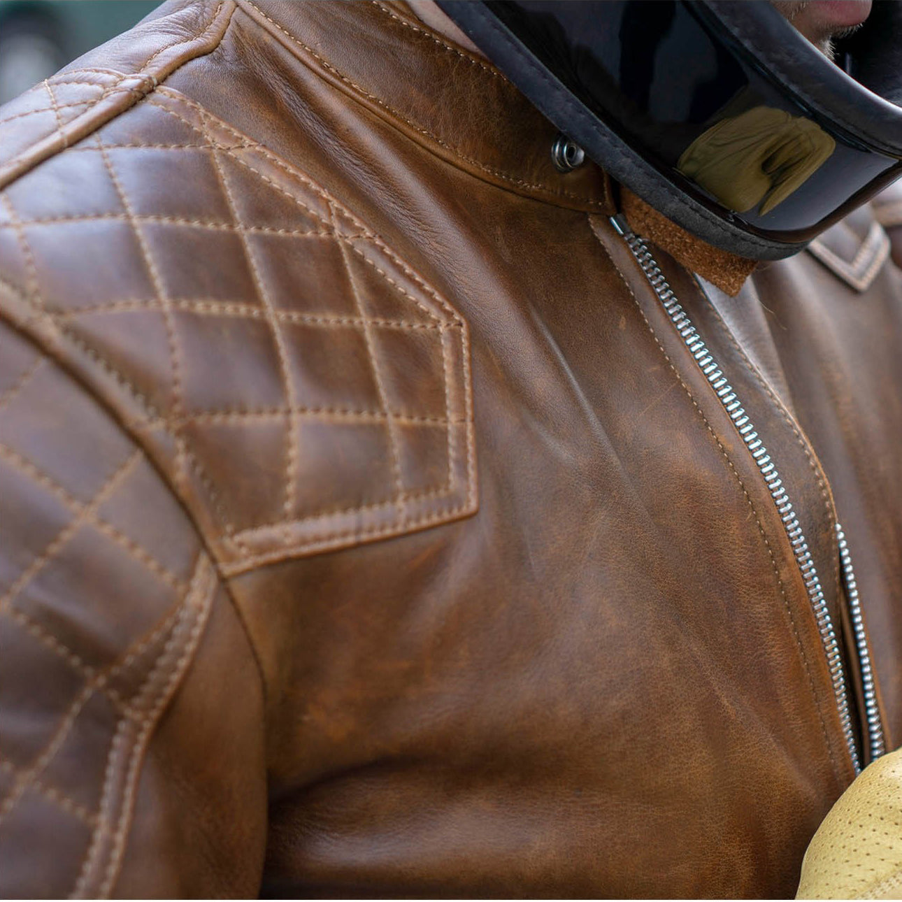 Goldtop The '76 Cafe Racer Jacket CE AAA Certified Armoured Leather
